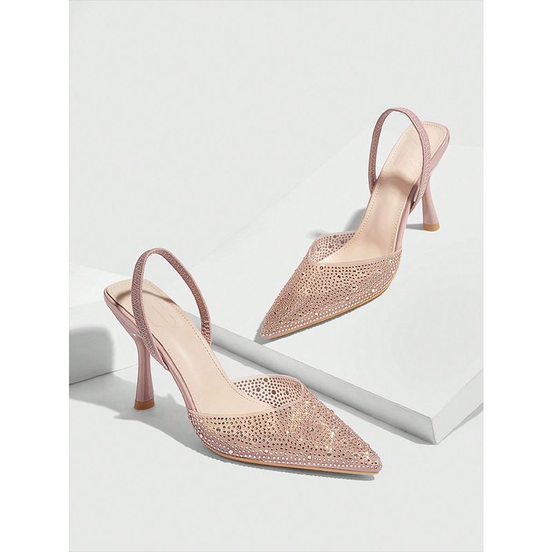 Pointy High Heels For Women With A New Line With A Large Size Sexy Diamond Sandal_voghion.com