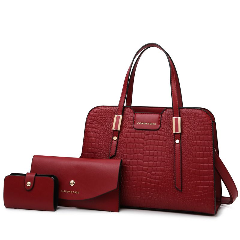 Handtaschen Damentasche 2023 Neues mehrteiliges Set Geprägte Damentasche Einzelschulter Diagonal Kreuztragende Muttertasche Damentasche_voghion.com