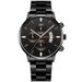 Alloy Round Steel Band Quartz Business Men's Watch Mirror Face Large Dial_voghion.com