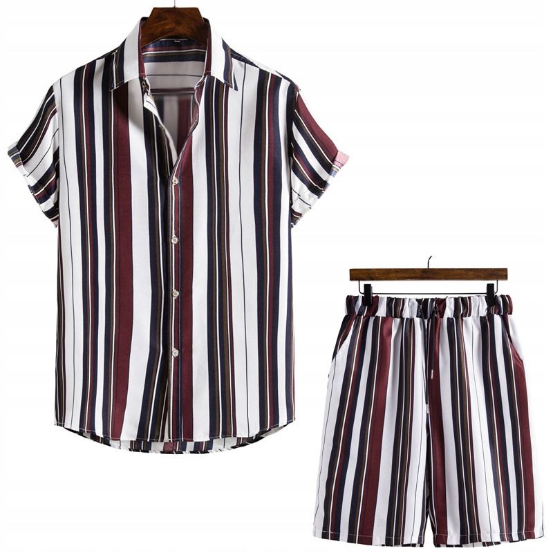 Set di camicie a maniche corte stampate in 3D alla moda e casual_voghion.com