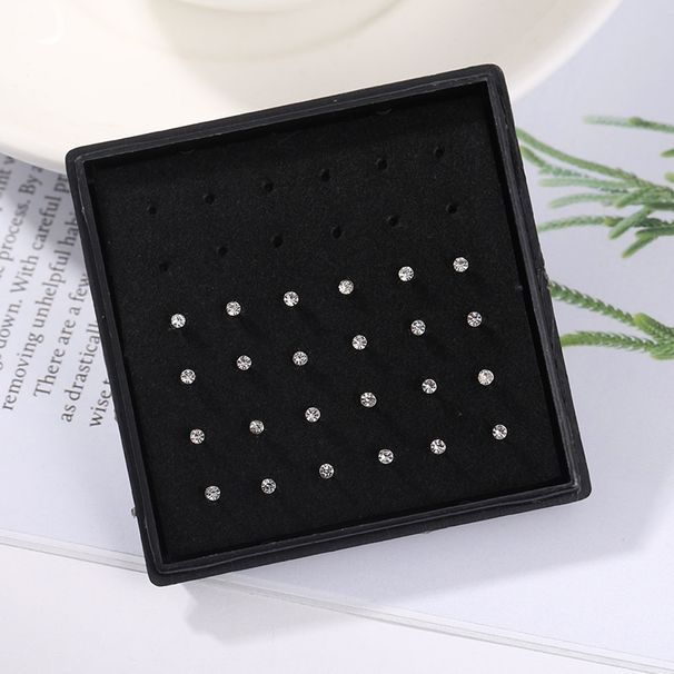 24 Stück/Box Kristall-Nasenpiercing-Stecker, modischer Körperschmuck für Damen und Mädchen, Nasenpiercing-Set aus Edelstahl (Chirurgenstahl)_voghion.com
