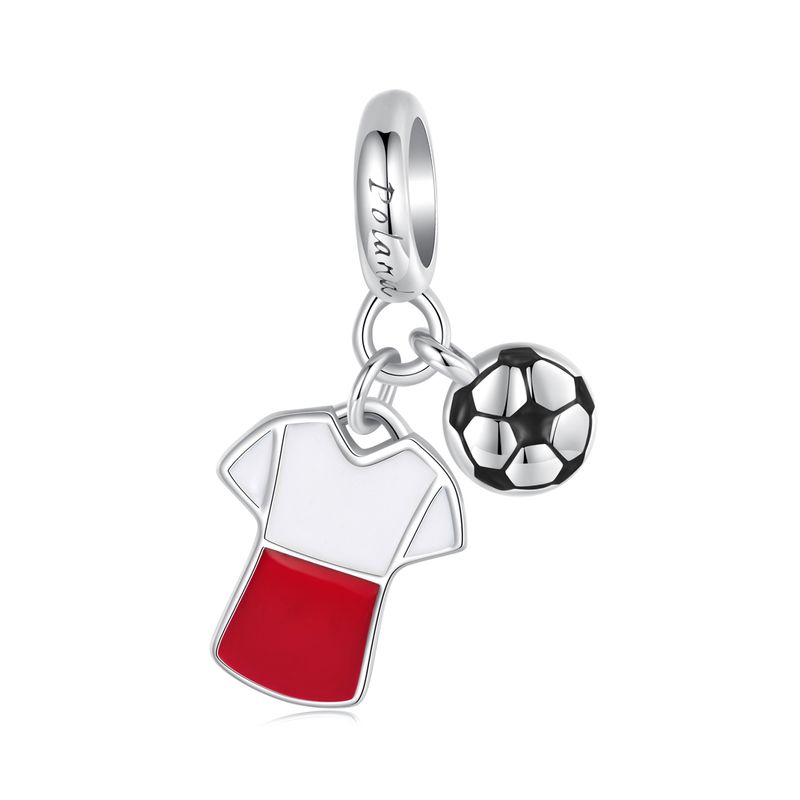 Poland Football Jersey Pendant Charm_voghion.com