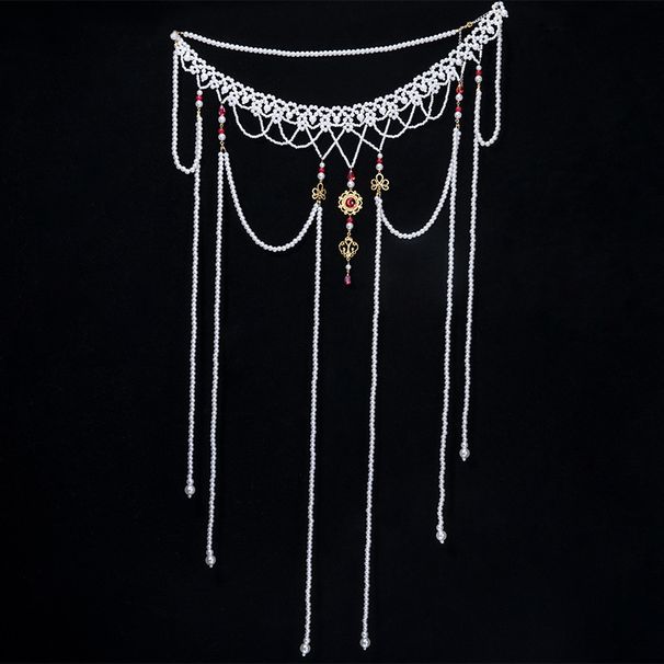 Hanfu Chain For Women, Long Tassel Pearl Tang Collar, Qi Waist Ru Skirt, Ancient Accessories, Han Ements, National_voghion.com