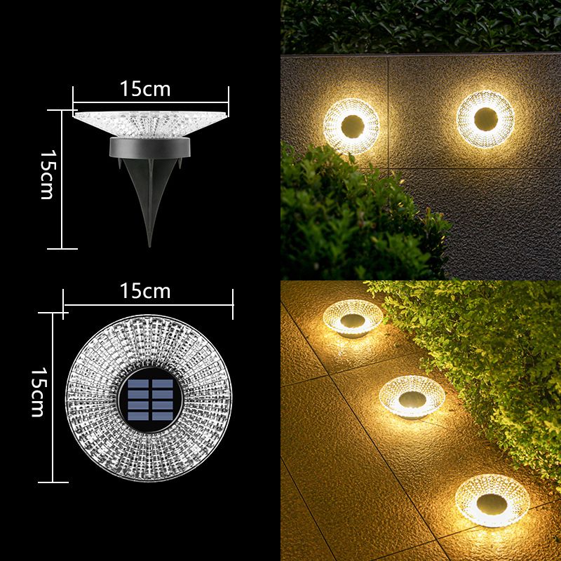 Solar Acrylic In-Ground Garden Lights, Waterproof Outdoor Landscape Lighting For Yard, Pathway, Wall Wash Decoration, LED Illumination​_voghion.com