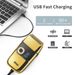Intelligenter Elektrorasierer für Männer, LED-Anzeige, wiederaufladbar über USB, 2-Klingen-Schwimmkopf, geräuscharm (unter 36 dB), Nass- und Trockenanwendung, Gold und Schwarz_voghion.com