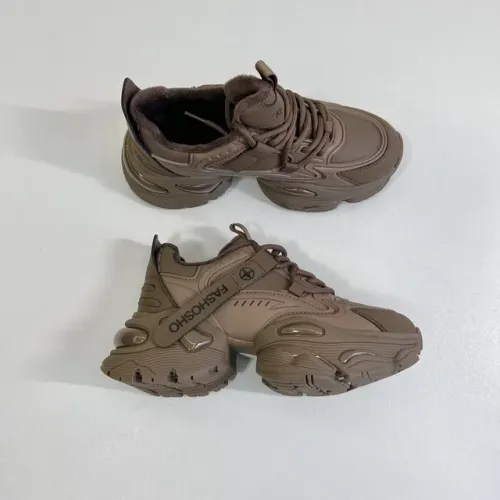 Genuine Leather Thick Sole With Slng Heel And Dad Shoe Mesh For Comfortable Breathability Minimalist Versatile Sports_voghion.com