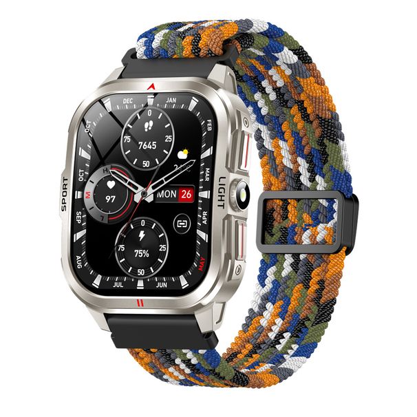 Smart Watch – Bluetooth Calls, Health Tracking, LED Flashlight, 7-14 Day Battery, IOS/Android Compatible (Sleek & Water-Resistant)_voghion.com