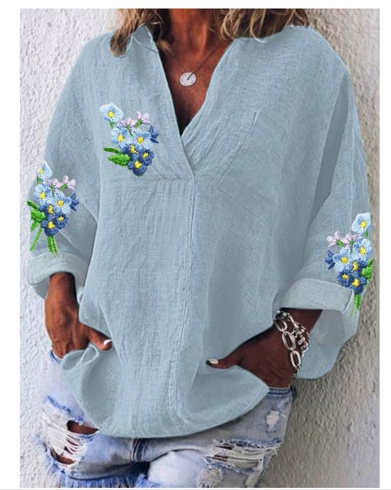 Abbigliamento Donna Camicia Viola con Scollo a V da Donna_voghion.com