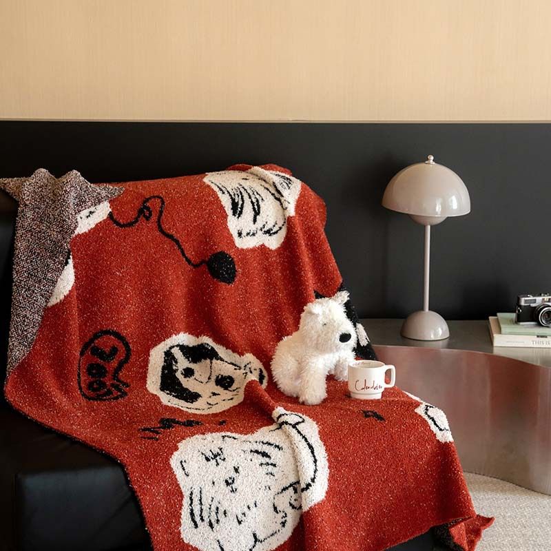Multifunctional Knit Nap 2025 Fall/Winter New Thickened Lambswool Coral Fleece Blanket_voghion.com