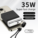 Private Model Lanyard With Built-in Cable Bank 35W Super Fast Charging Compact Portable Mobile Power Gift_voghion.com