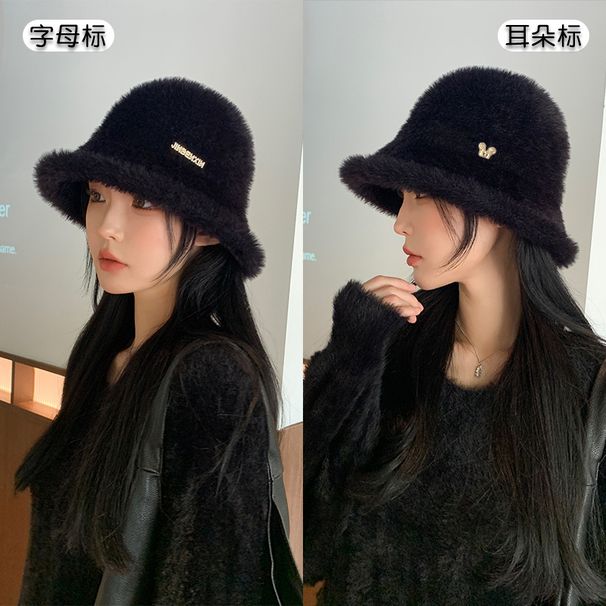 Nový podzimní a zimní plyšový teploučký klobouk s kbelíkem, venkovní obličejová show, malá turistická umyvadlová čepice, přímý prodej_voghion.com