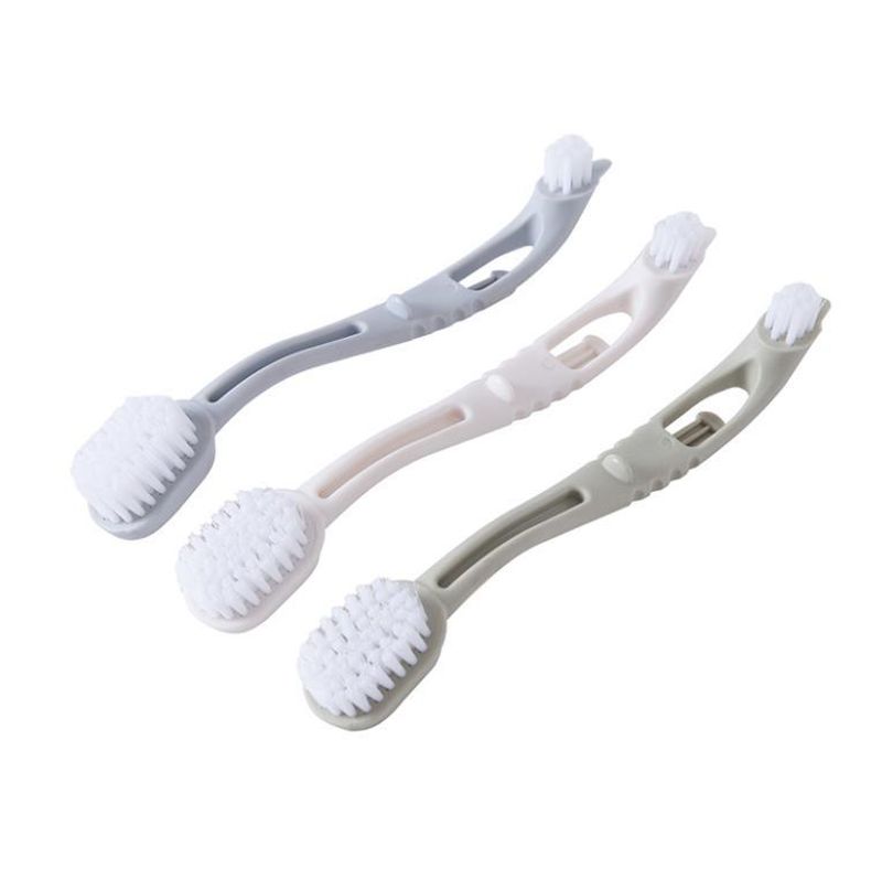 Bathroom Hangable Double Head Long Handle Shoe Cleaning Brush Shoe Washing Brush Multi-functional Soft Brush Cleaning Brush_voghion.com