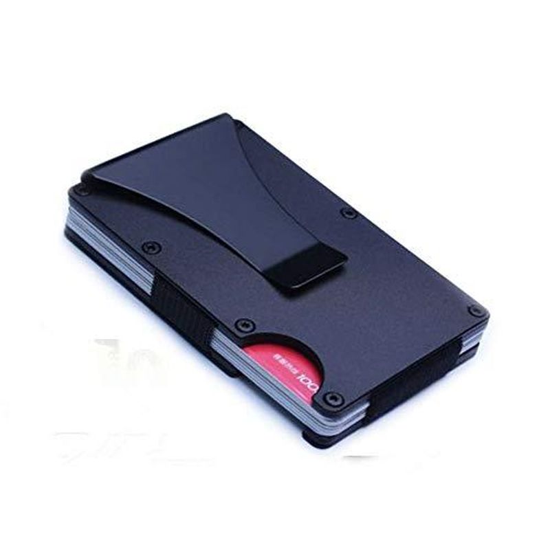 Portafoglio da uomo con porta carte di credito in lega di alluminio e fibra di carbonio, porta carte di credito, portafoglio di grande capacità, porta carte di credito_voghion.com