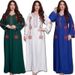 Frauen kleidung Nahen Osten robe bestickt bestickt abaya kleid langen rock Dubai_voghion.com