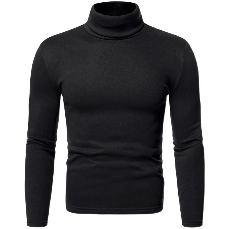 Men Turtleneck Sweater Design Long Sleeve Shirt top_voghion.com