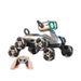 8-Wheel Remote Control Robot Dog With Handheld/Watch Dual Control, Touch & Sound Effects, Smart Interactive Toy For Kids (Silver/Gold)_voghion.com