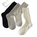 Chic Diamond Knit Mesh Crew Socks – Breathable Cotton & Seamless Design – Elegant Solid Colors – Stackable & Versatile – Fall Fashion Essential_voghion.com