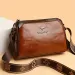 Retro Double Sided Leather Womens Crossbody Water-Resistant Pillow Shaped Shoulder Bag With Adjustable Strap Zipper_voghion.com