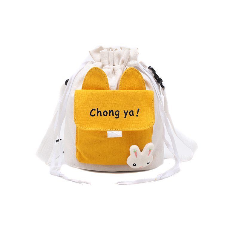 Borsa a tracolla piccola e carina, con coulisse, stile casual, versatile, per studenti e bambini, da donna, regalo_voghion.com