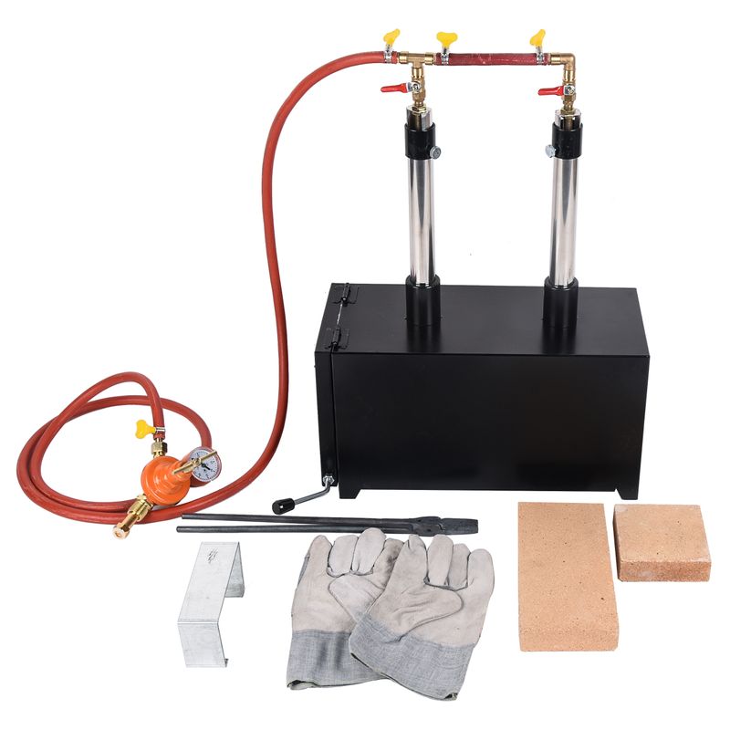 Propane Forge Propane Knife Forge Double Burner 1Door Large Capacity Farriers Furnace Square Propane Burner Forge_voghion.com