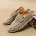 Casual schoenen Slip-On lage hak Nubuc Loafers Suède leer Comfortabele zachte zool Heren Klassieke retro mocassins_voghion.com