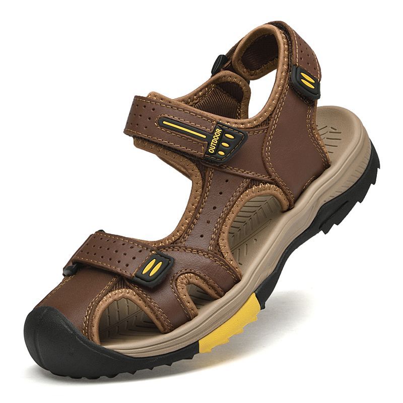 2023 Men's Summer Outdoor Student Sandals Anti slip Soft River tracing Sports Flat Bottom Beach Shoes_voghion.com