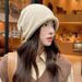 Stacking hat children's autumn and winter new versatile warm and cold-proof knitted hat big head circumference ear protection drawstring Baotou hat_voghion.com