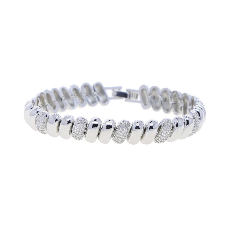 Collana girocollo da donna con maglie cubane Hip Hop e zirconi, opzioni argento e oro, regolabile 21-50 cm_voghion.com