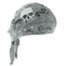 Grey Skull Head Pirate Headband Spring/Summer/Autumn Cloth Hat, Adult Style Riding Strap Tail_voghion.com