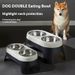 New dog elevated pet drinking and feeding anti knock stainless steel food bowl, cat rice bowl_voghion.com
