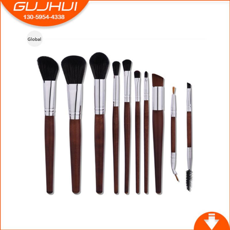 10-teiliges Make-up-Pinsel-Set, Beauty-Tools, Grundierungspinsel, Wimpernpinsel, schwarzes Mahagoni-Pinsel-Set GUJHUI Yun_voghion.com