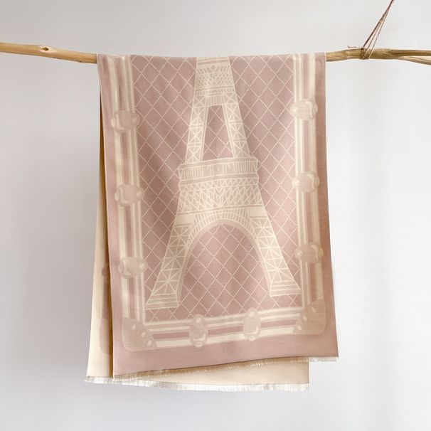 Xiaoxiangfeng νέο κασμίρ θερμικό μαντήλι σιδερένιου πύργου γυναικείο χειμωνιάτικο διπλής όψης παχύ θερμικό μαντήλι μεγάλο σάλι_voghion.com