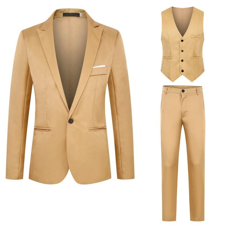 Men's Clothing business casual suits men's suits trousers vest three piece suit_voghion.com