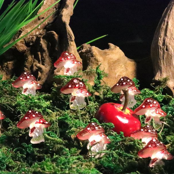 Mushroom Lights LED Copper Wire Light String Easter Garden Decoration Lights Christmas Creative Mini Mushroom Small Colored Lights_voghion.com