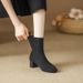 Shoes 2023 New Autumn Winter Martin Women's Elastic Slim Knitted Sock High Heel Short Boots_voghion.com