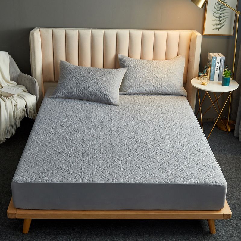 Waterdicht hoeslaken - matrasbeschermer voor alle seizoenen (met katoenen vulling, antislip, universeel, geschikt voor wieg/queen/kingsize, machinewasbaar)_voghion.com