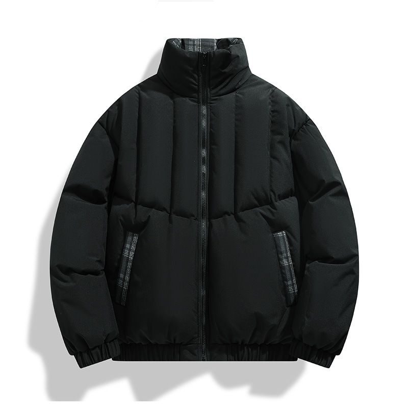 ​​Men’s Lightweight Wool-Blend Jacket – Stylish Stand Collar Coat With Cotton Filling & Linen Lining​​_voghion.com