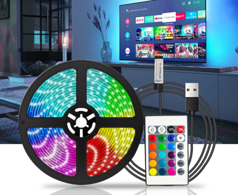 Bluetooth LED Desktop USB Sound-Sensitive Atmosphäre Gaming Zimmer Dekorative TV Hintergrund RGB Licht Streifen_voghion.com