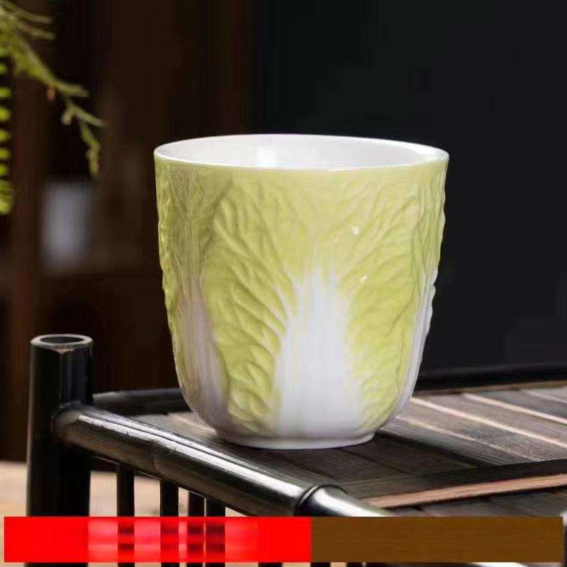 High-Value Big Cabbage (Wealth Display) Hundred Wealth Master Ceramic Set Small Tea Personal Wine Cup For Home Use_voghion.com