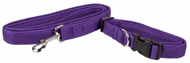Pet Life 'Aero Mesh' 2-In-1 Dual Sided Comfortable And Breathable Adjustable Mesh Dog Leash-Collar_voghion.com