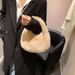 Women's Fashion Fluffy Handbag - Soft Shell Crossbody Bag With Zipper Closure Stylish Versatile For Daily Use Light Luxury Design Versatile Plush Bags_voghion.com