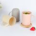 Eco-Friendly Wheat Straw Mug With Handle - Single Ear Toothbrush Cup For Students & Couples_voghion.com