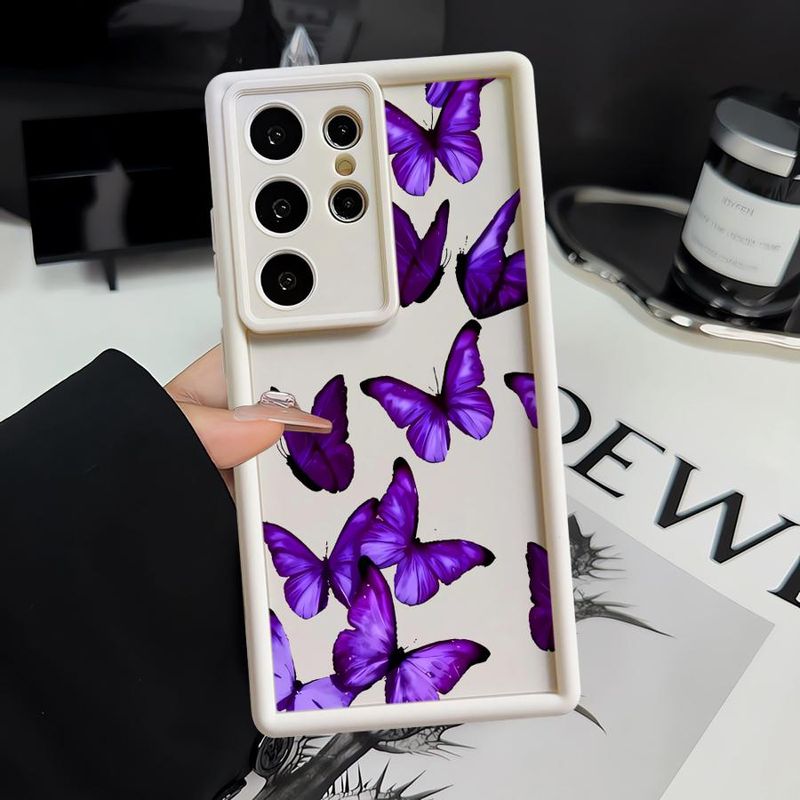 Telefoniümbris Samsung Galaxy S25 Ultra S24 S22 Plus S23Ultra S20 FE S21 põrutuskindel ümbris Funda INS Retro Butterfly_voghion.com