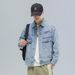 Men's Oversized Denim Jacket Trendy Streetwear Coat Casual Loose Fit, Hooded Workwear Style, Spring Autumn Fashion (Gray, Light Blue) Sizes M To 4XL_voghion.com