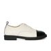 X7 Huidong Yixinda Nas Manor_Small Fragrance Round Toe Color Block Thick Sole Loafers Women's Single Small Leather Shoes_voghion.com