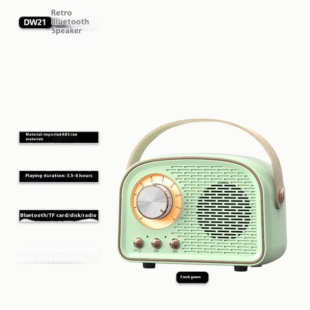 New Retro Bluetooth Audio Outdoor Portable Bluetooth Small Speaker Subwoofer Mini Retro Speaker_voghion.com