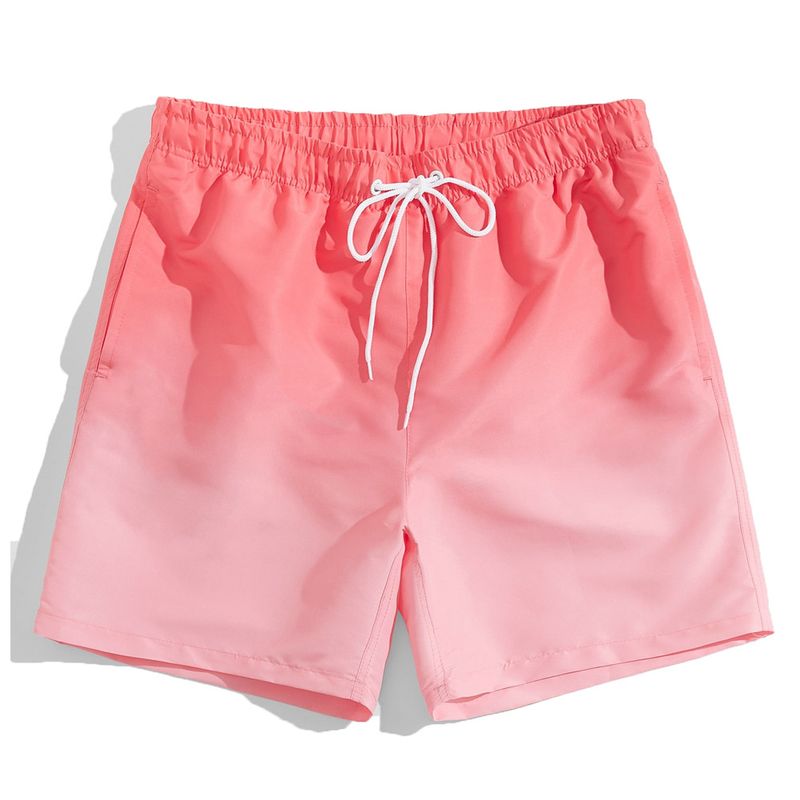 Herren Badehose mit Farbverlauf, Anti-Peinlichkeit, lockere, schnelltrocknende, lässige Strandhose_voghion.com