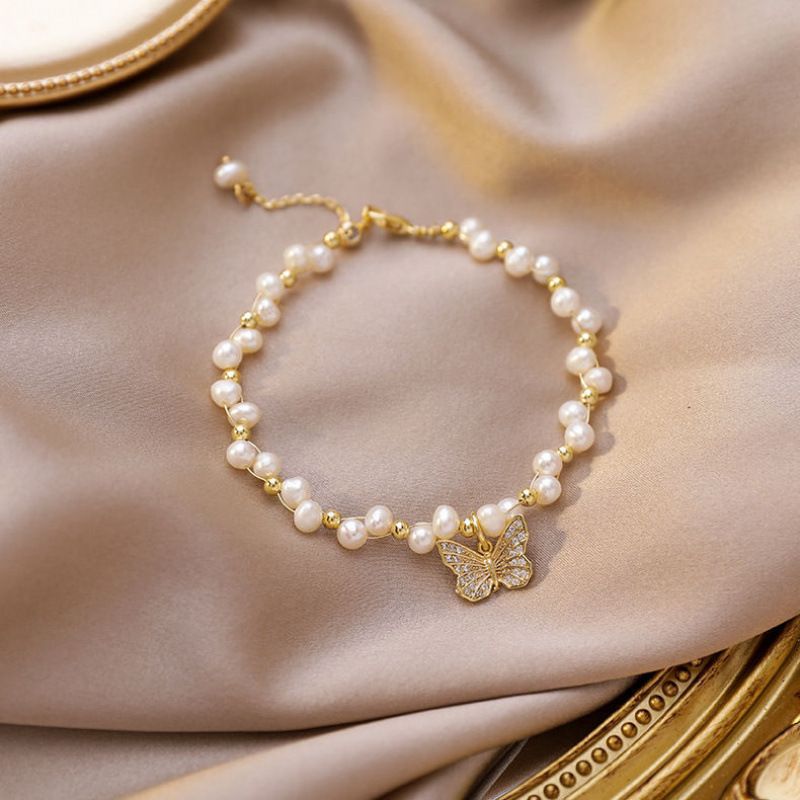 Baroque Natural Freshwater Pearl Beaded Bracelet For Women, High-End Niche Design, Fashionable Versatile Jewelry_voghion.com