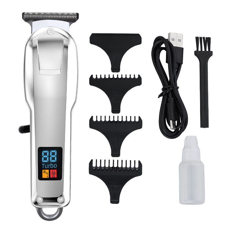Professional Cordless Hair Clipper For Men With LCD Screen, Rechargeable Electric Hair Trimmer For Home & Salon Use, High Power Pet Grooming Clipper_voghion.com