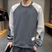 Yipinyuan YPY-3511-P42 Men's Sweater 2023 Spring New U-shaped Embroidery Trendy Loose Long sleeved Top_voghion.com